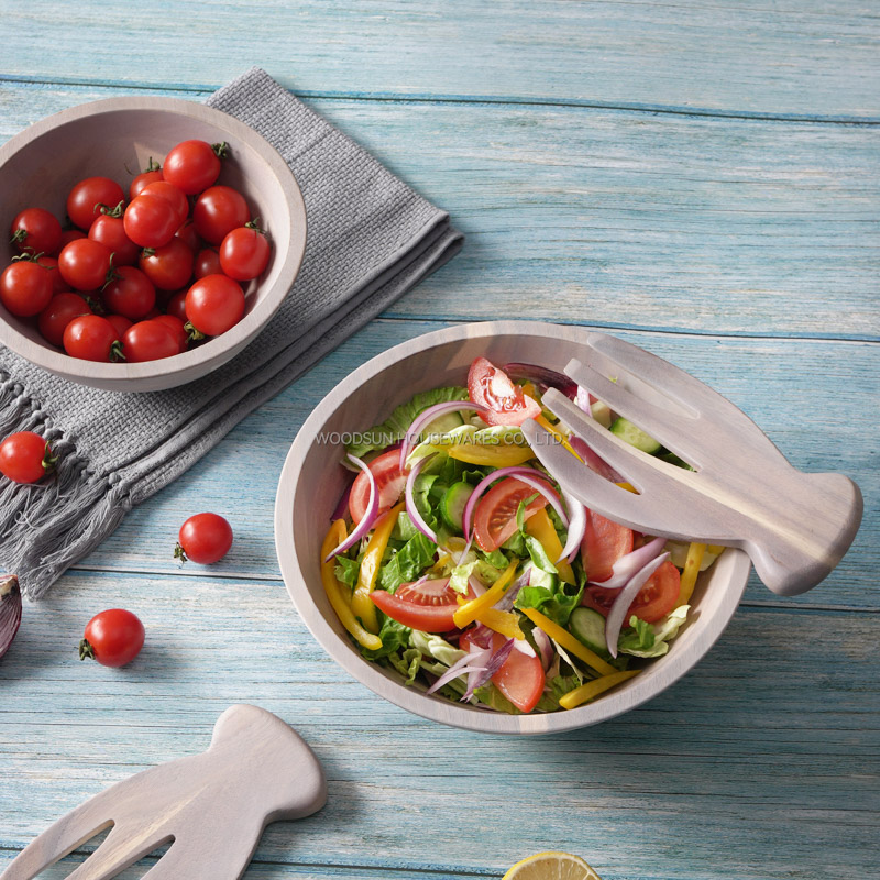 Woodsun Professional Supplier Multi Sizes Large Small Wood Bowl Salad