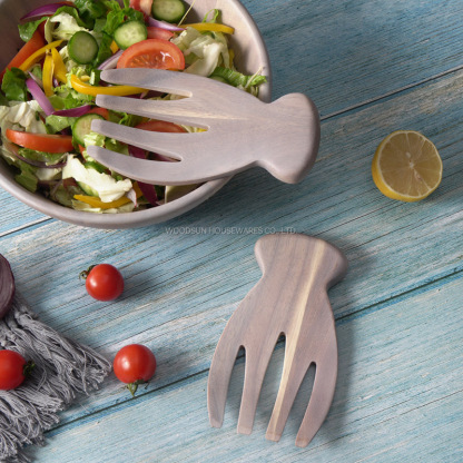 Woodsun 2025 Set of 2 Salad Hand Salad Mixing Comb Tool