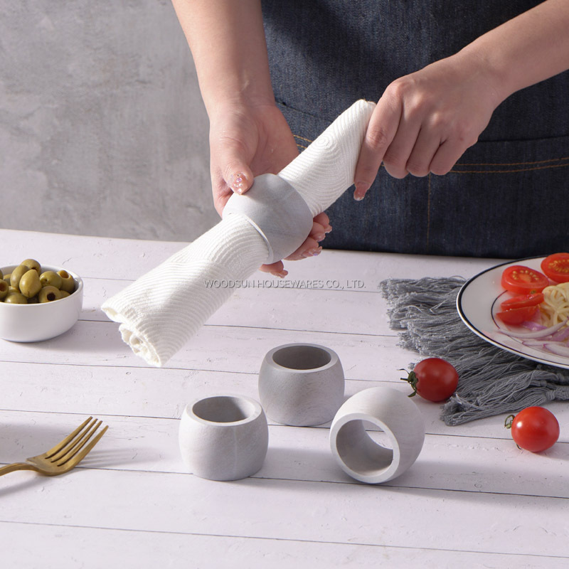 Woodsun New Kitchen Product 2025 Napkin Holders Rings Set for Commercial Use