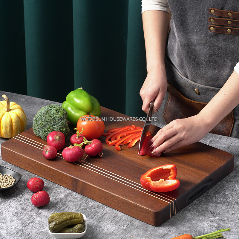 Woodsun Carbonized Acacia Wood Kitchen Chopping Board Acacia Set