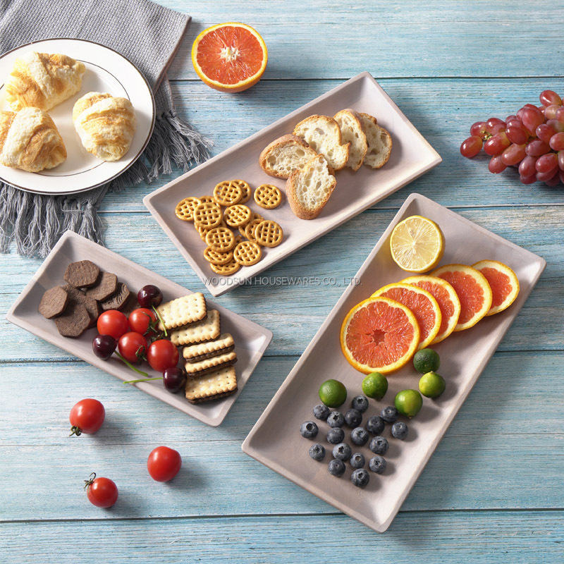 Woodsun Eco Friendly Appetizer Serving Plate Wooden Plate Wholesale for Sale