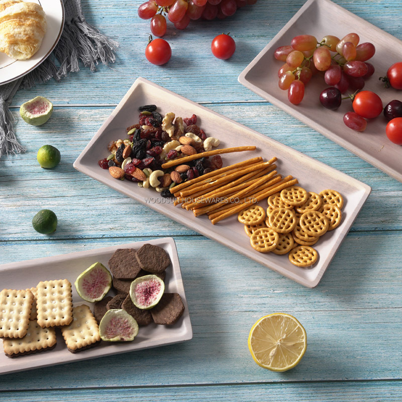 Woodsun Eco Friendly Appetizer Serving Plate Wooden Plate Wholesale for Sale