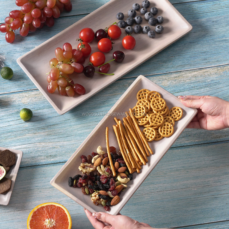 Woodsun Eco Friendly Appetizer Serving Plate Wooden Plate Wholesale for Sale