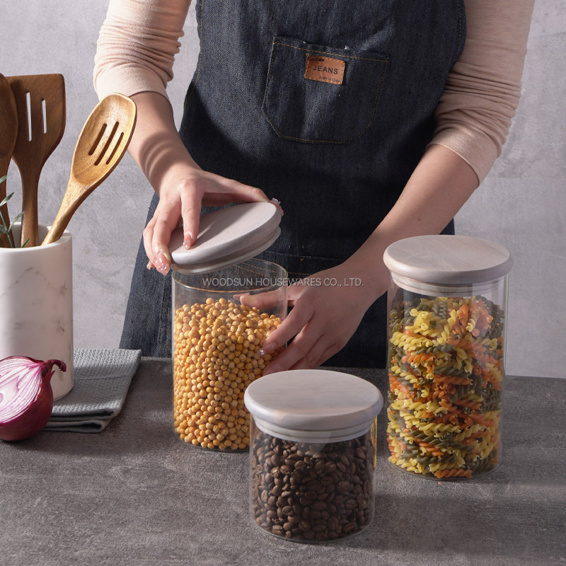 Woodsun High Quality Professional Made Kitchen Food Container Storage New