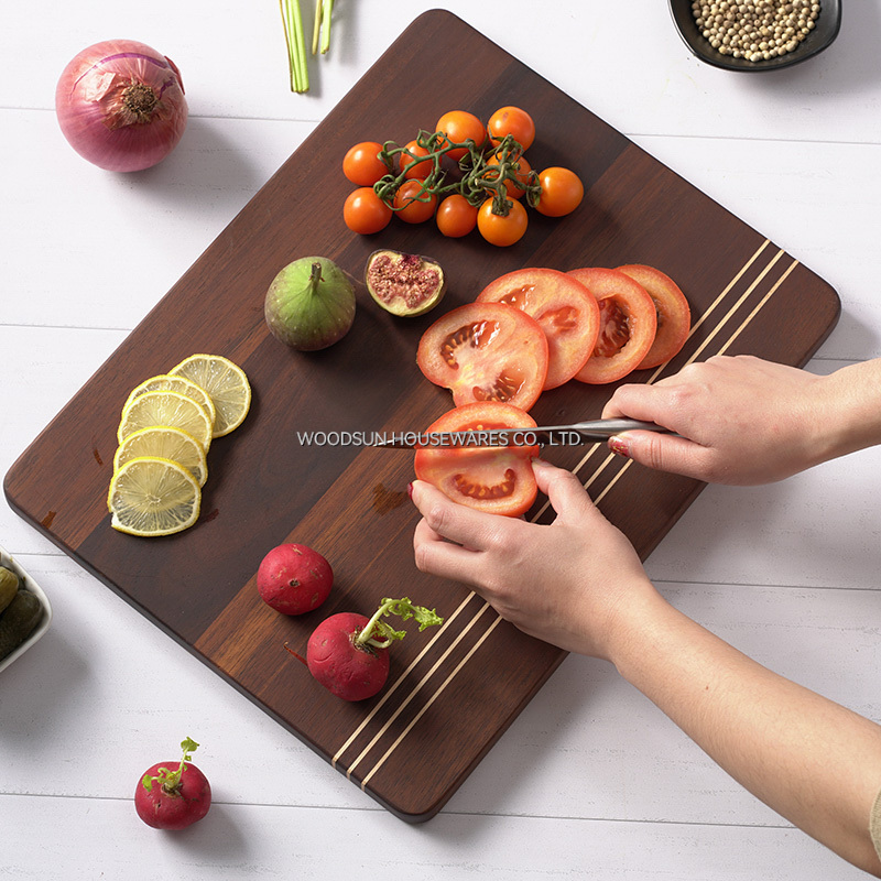 Woodsun Carbonized Acacia Wood Kitchen Cutting Board Acacia set