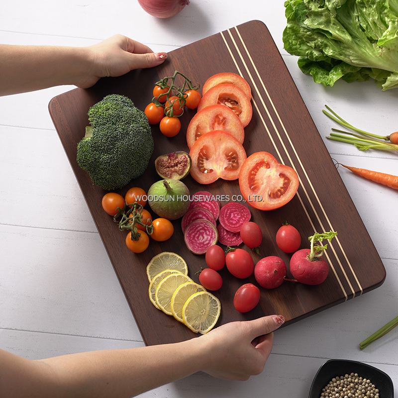 Woodsun Carbonized Acacia Wood Kitchen Cutting Board Acacia set