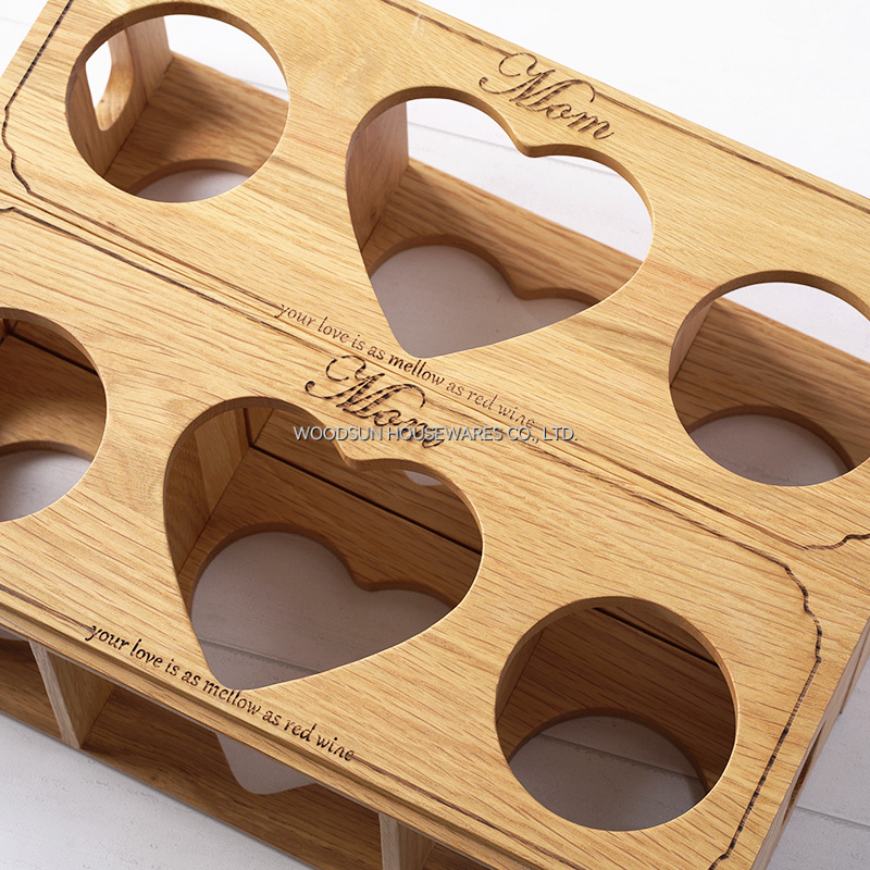 Woodsun Rubber Wood Wine Rack Morden Luxury