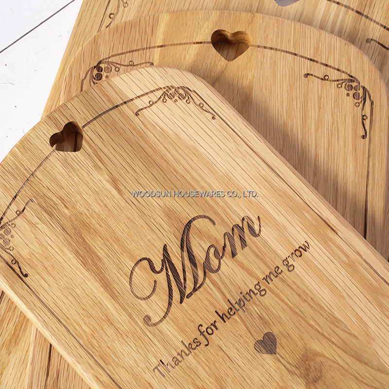 Woodsun Mother's Day Gift Custom Wood Cutting Board Wooden Chopping Board Engrave