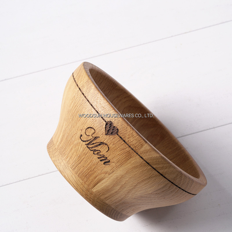 Woodsun ODM OEM Custom Mixing Wood Salad Bowl Food for Mother's Day Gift