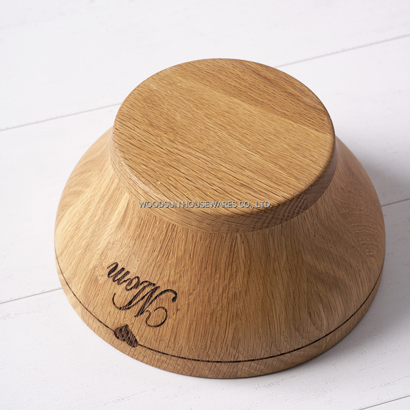Woodsun ODM OEM Custom Mixing Wood Salad Bowl Food for Mother's Day Gift
