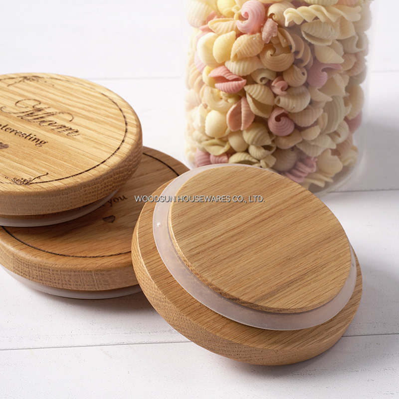 Woodsun Eco-friendly Canister Custom Glass Wooden Container for Food 2025