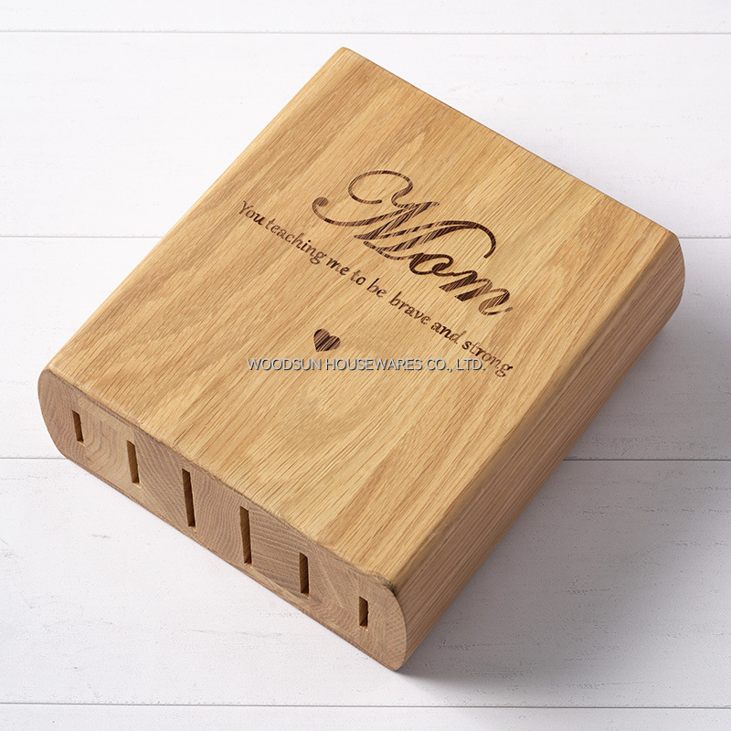 Woodsun Gife Mother's Day Kitchen Knife Holder Drawer Wood