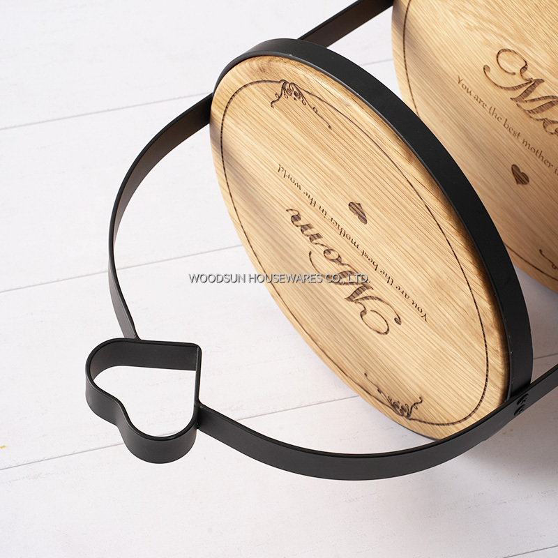 Woodsun 2025 Serving Two Layers Cake Stand Rack Wooden Plate