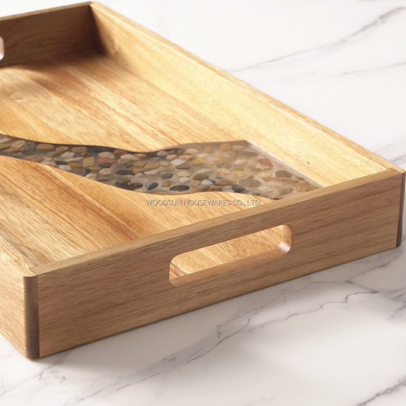 Woodsun Factory Wooden Custom Burger Desert Serving Trays