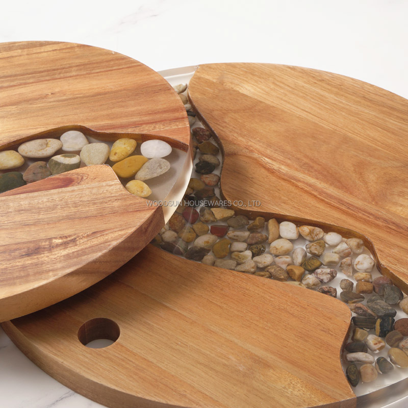 Woodsun NEW Original Ecological Stone Series Cutting Block Wood Serving Board Resin