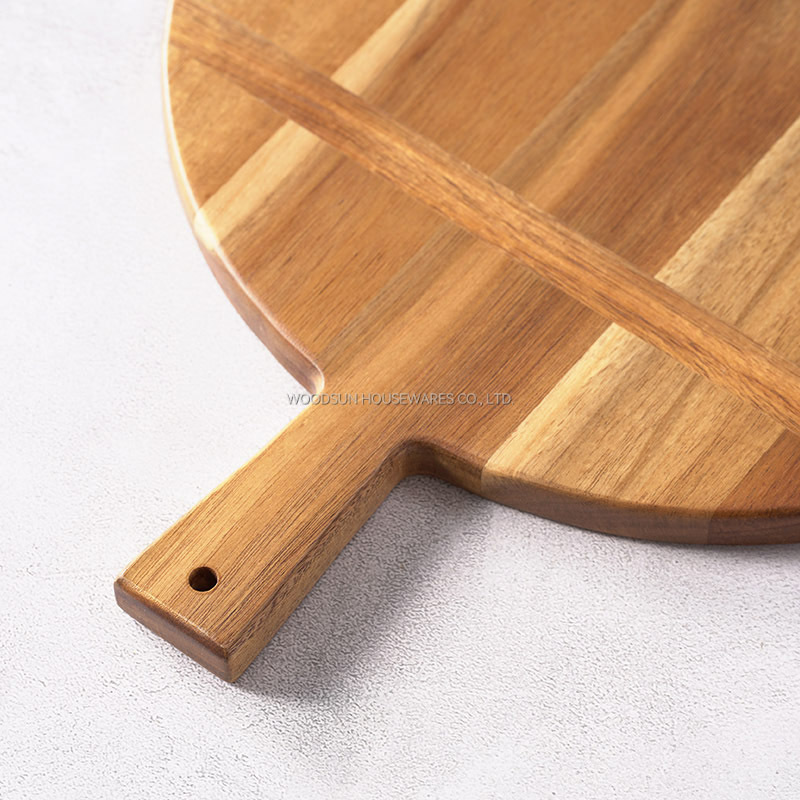 Woodsun Paddle Cutting Board Oak Acacia Pizza Serving Board