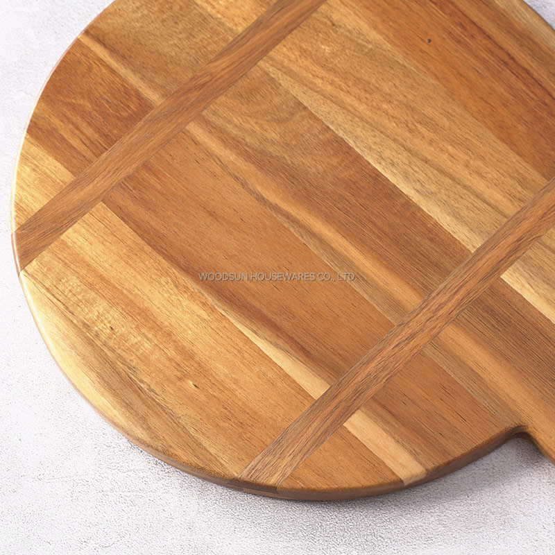 Woodsun Paddle Cutting Board Oak Acacia Pizza Serving Board
