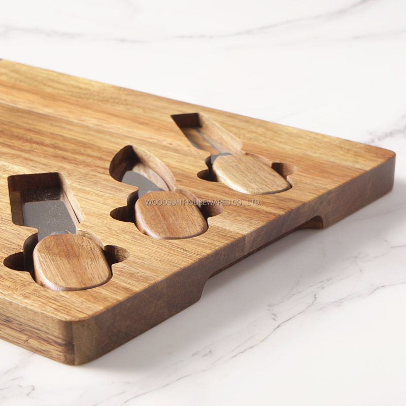 Woodsun Manufacturer 2025 Custom Made Resin Charcuterie Board Wholesale Cheese Boards With Knife