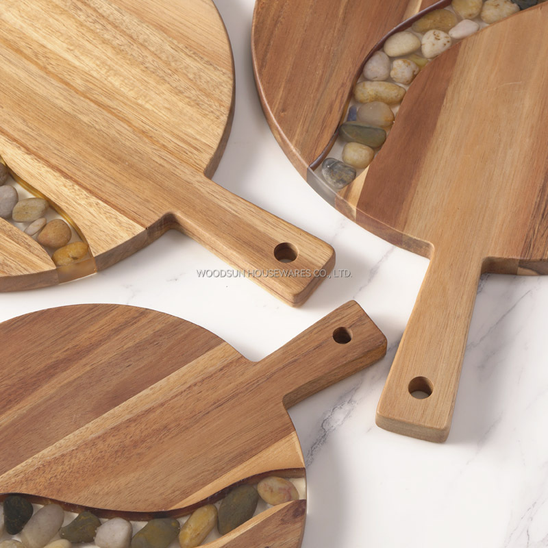 Woodsun 2025 NEW Original Ecological Stone Wood Charcuterie Boards Round Shape Wooden Pizza Board