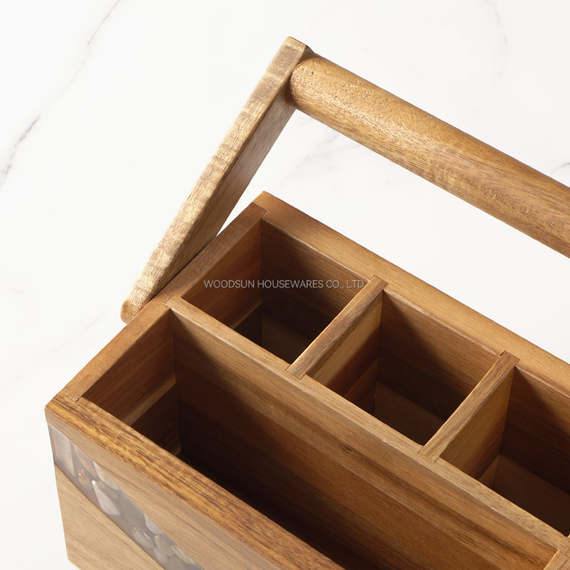Woodsun Custom Manufacturer Basket With Handles Flower Basket Fruit Basket Utensil Caddy 2025
