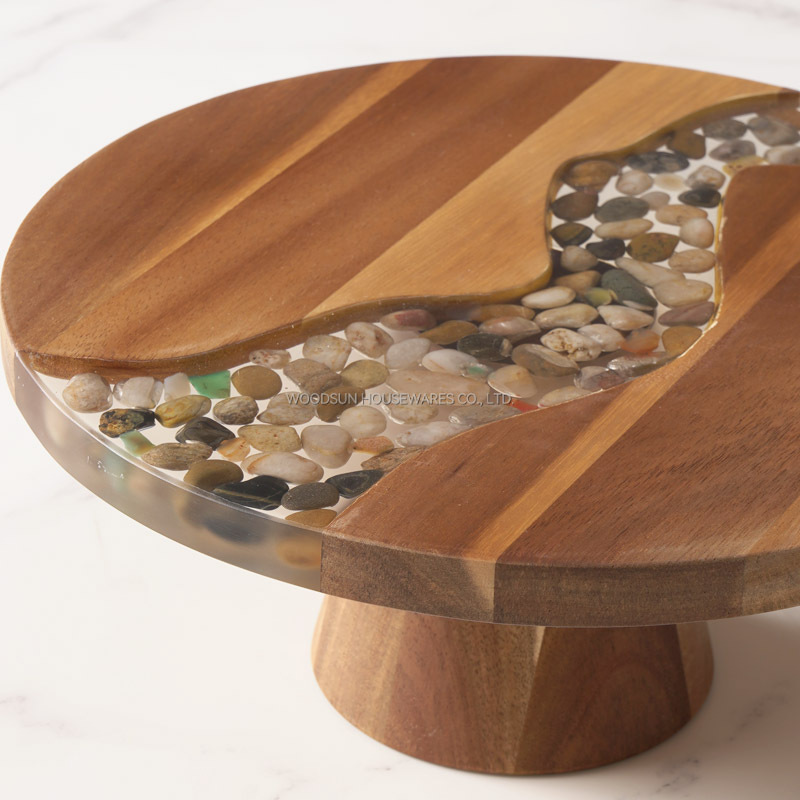 Woodsun Custom Manufacturer Wood Leg Cake Plate Stand Wedding