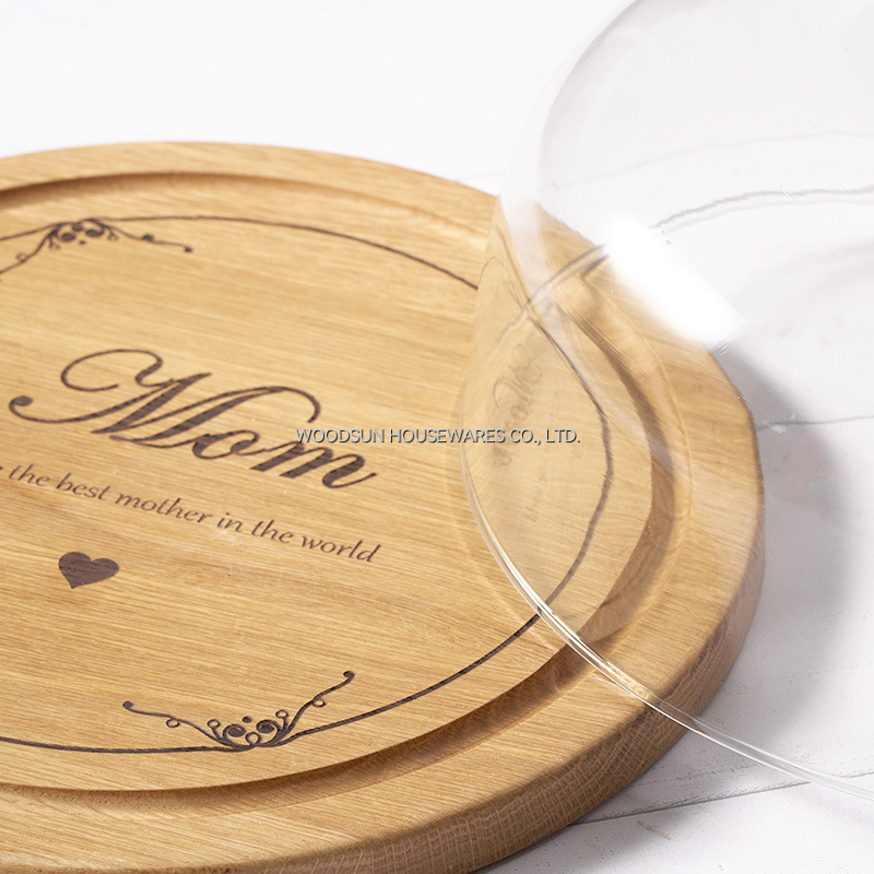 Woodsun Mothers Day Cake Stand Snack Wooden Plates Food Kids for Restaurants