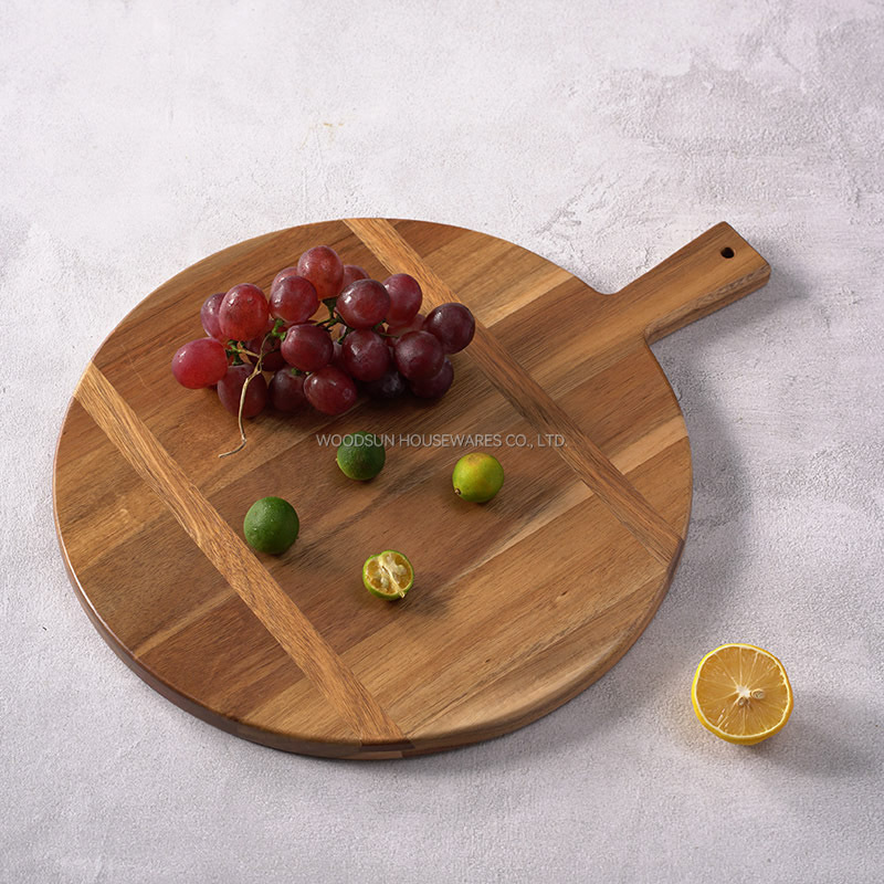 Woodsun Paddle Cutting Board Oak Acacia Pizza Serving Board