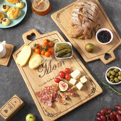 Woodsun Mother's Day Gift Custom Wood Serving Board Tray Serving