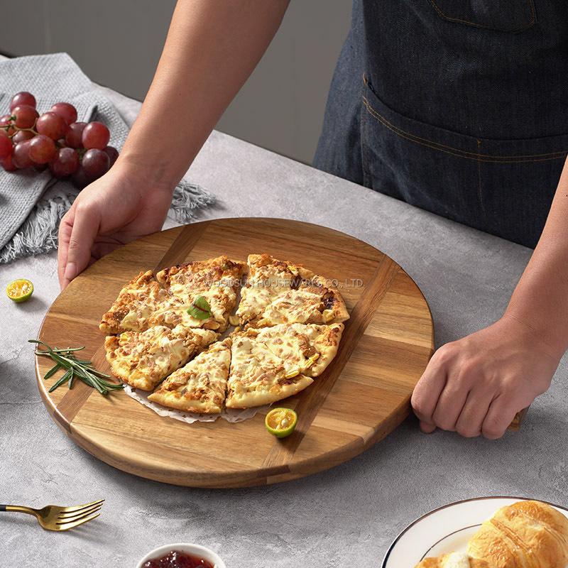 Woodsun Paddle Cutting Board Oak Acacia Pizza Serving Board