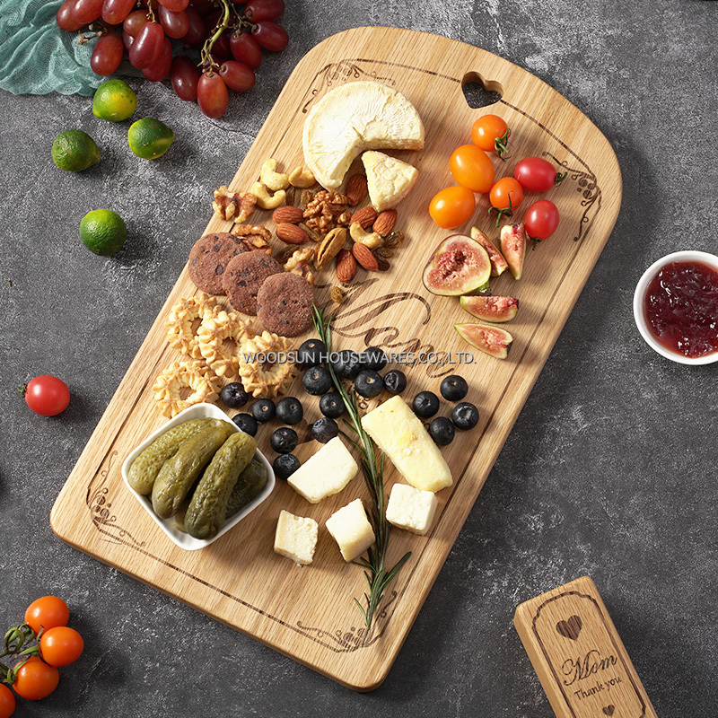 Woodsun Mother's Day Gift Custom Wood Cutting Board Wooden Chopping Board Engrave