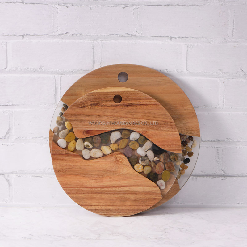 Woodsun NEW Original Ecological Stone Series Cutting Block Wood Serving Board Resin