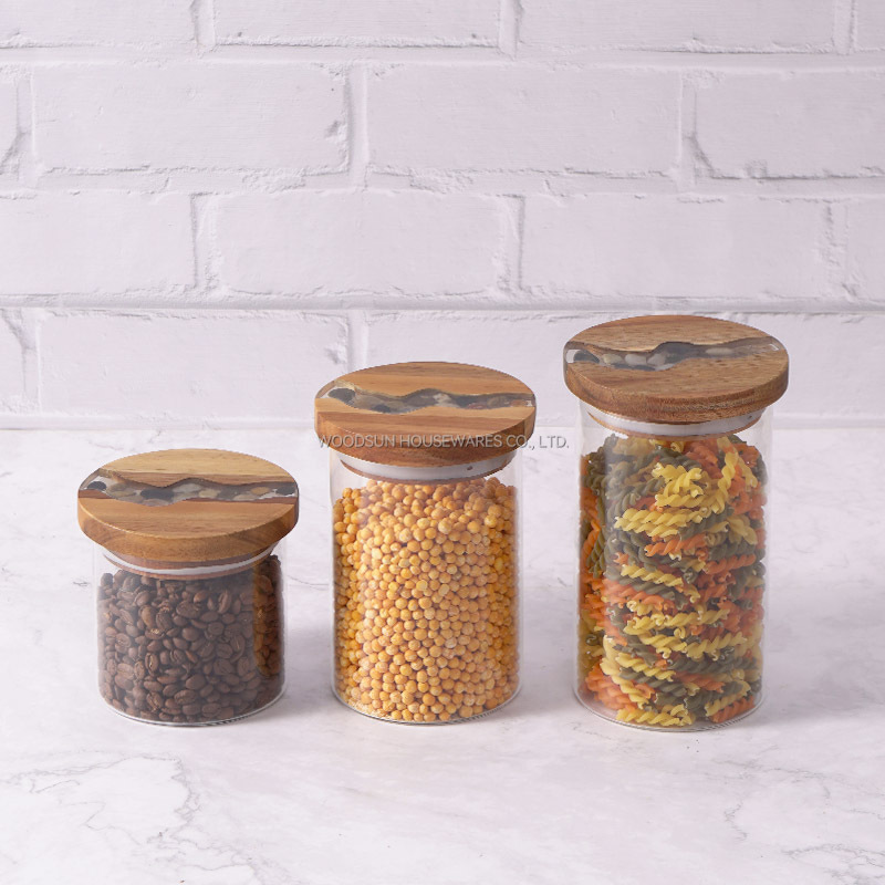 Woodsun Custom Manufacturer Tea Coffee Sugar Storage Canisters