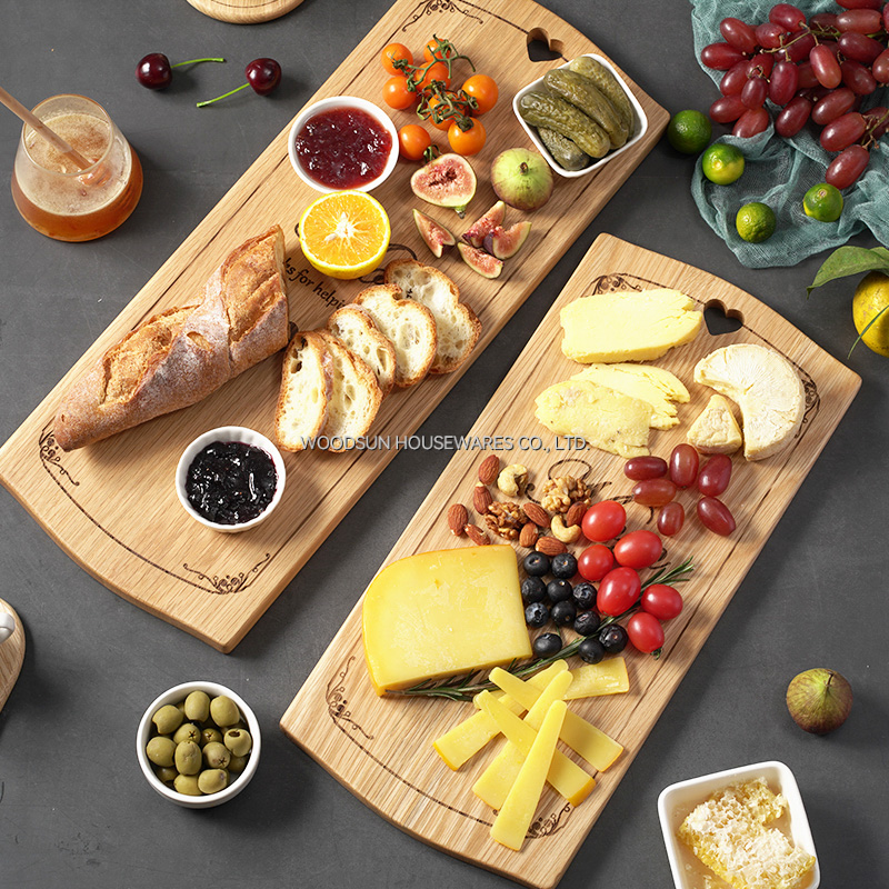 Woodsun Gift Mother's Day Strip Shaped Wood Tray Serving Board Serving Tray for Sale