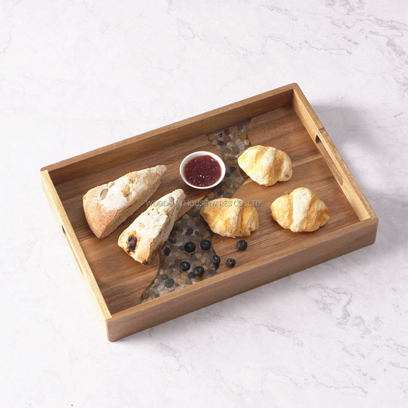 Woodsun Factory Wooden Custom Burger Desert Serving Trays