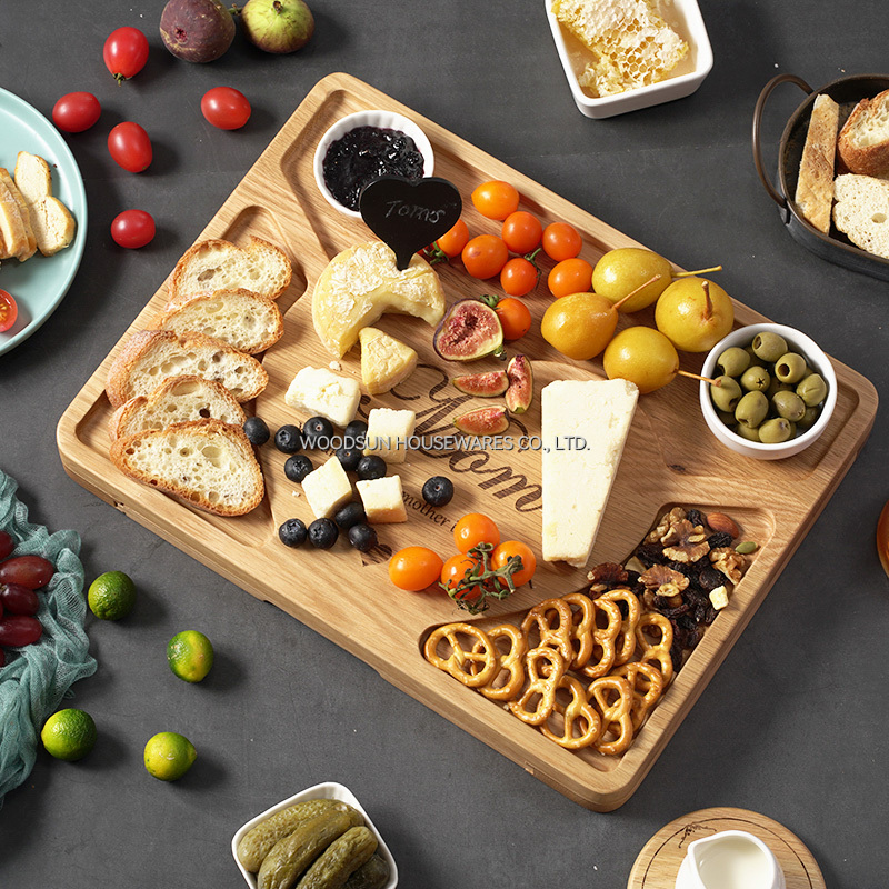 Woodsun Mother's Day Gift Wholesale Box Cheese Wooden Cheese Board Set