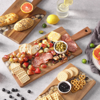 Woodsun NEW Food Cutting Board Acacia Wooden Boards For Serving