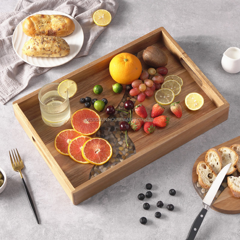 Woodsun Factory Wooden Custom Burger Desert Serving Trays