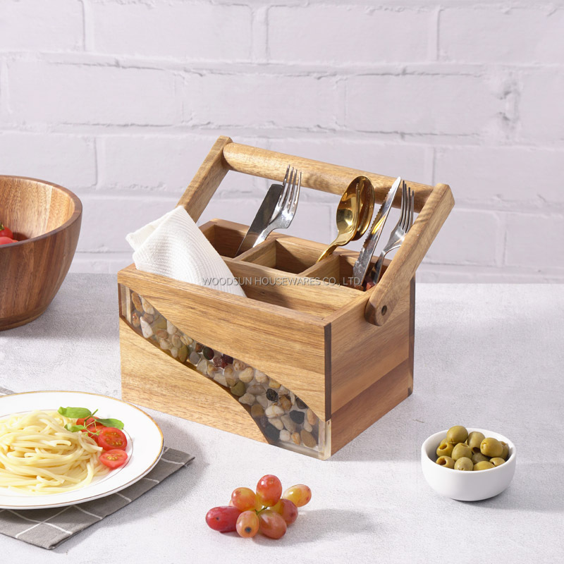 Woodsun Custom Manufacturer Basket With Handles Flower Basket Fruit Basket Utensil Caddy 2025