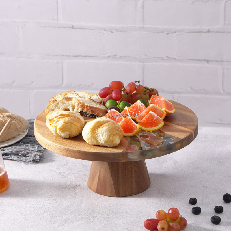 Woodsun Custom Manufacturer Wood Leg Cake Plate Stand Wedding