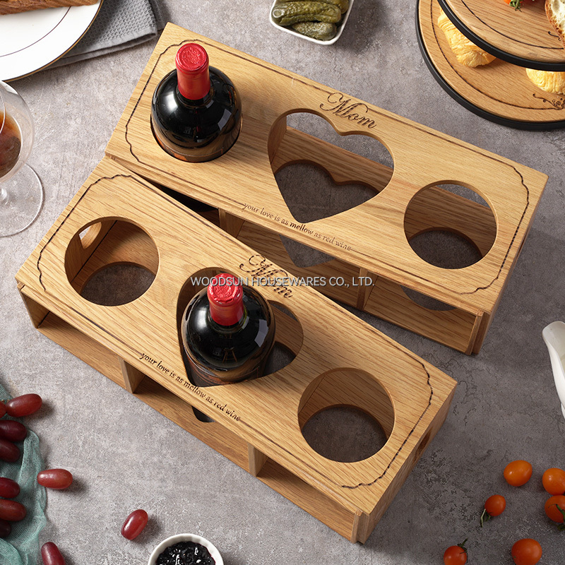 Woodsun Rubber Wood Wine Rack Morden Luxury