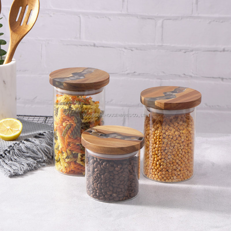 Woodsun Custom Manufacturer Tea Coffee Sugar Storage Canisters