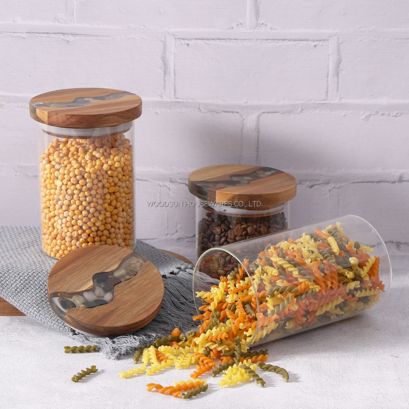 Woodsun Custom Manufacturer Tea Coffee Sugar Storage Canisters