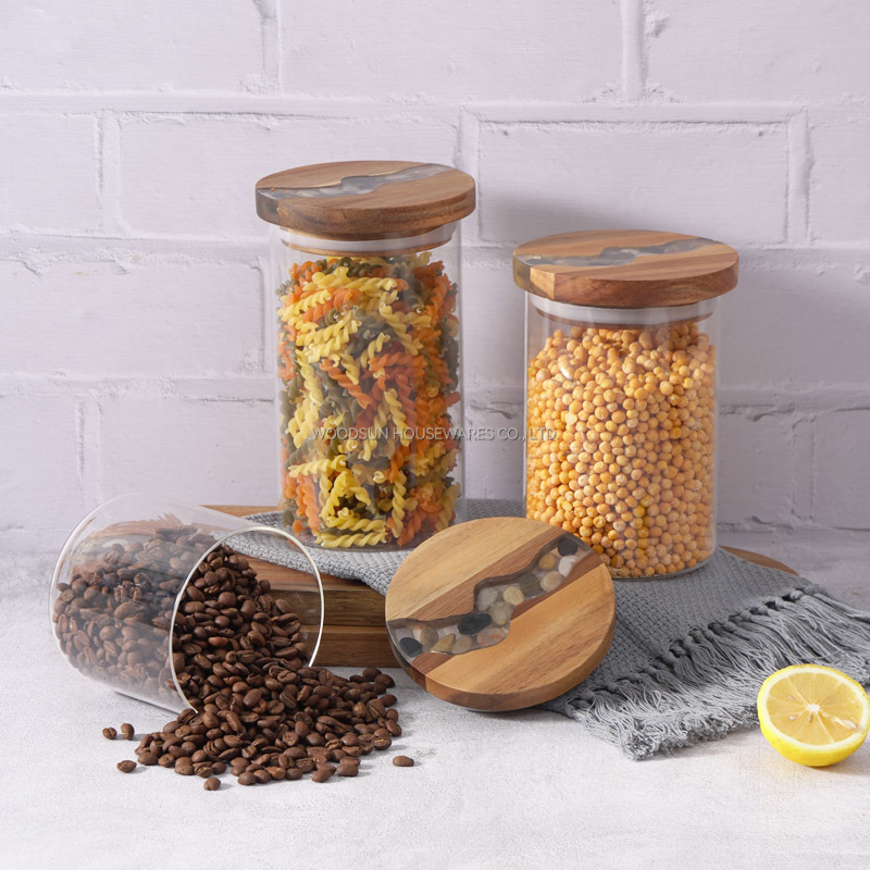 Woodsun Custom Manufacturer Tea Coffee Sugar Storage Canisters