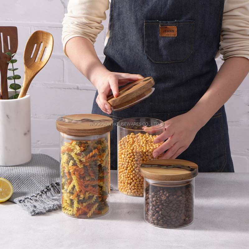 Woodsun Custom Manufacturer Tea Coffee Sugar Storage Canisters