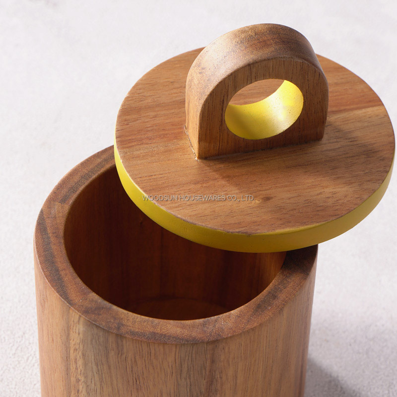 Woodsun Custom Manufacturer Sugar Salt Box Spice Wooden Canisters