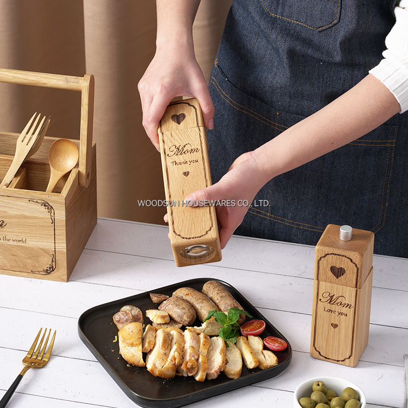 Woodsun Wood Salt and Wooden Pepper Grinders Manuals