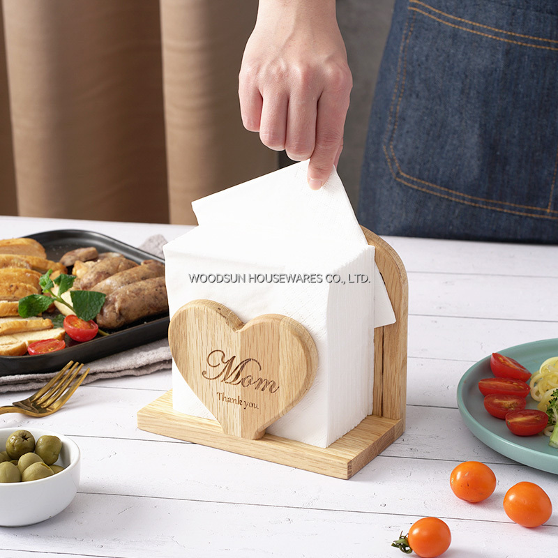 Woodsun Mothers Day Gift Wooden Napkin Holder Luxury Tissue Box