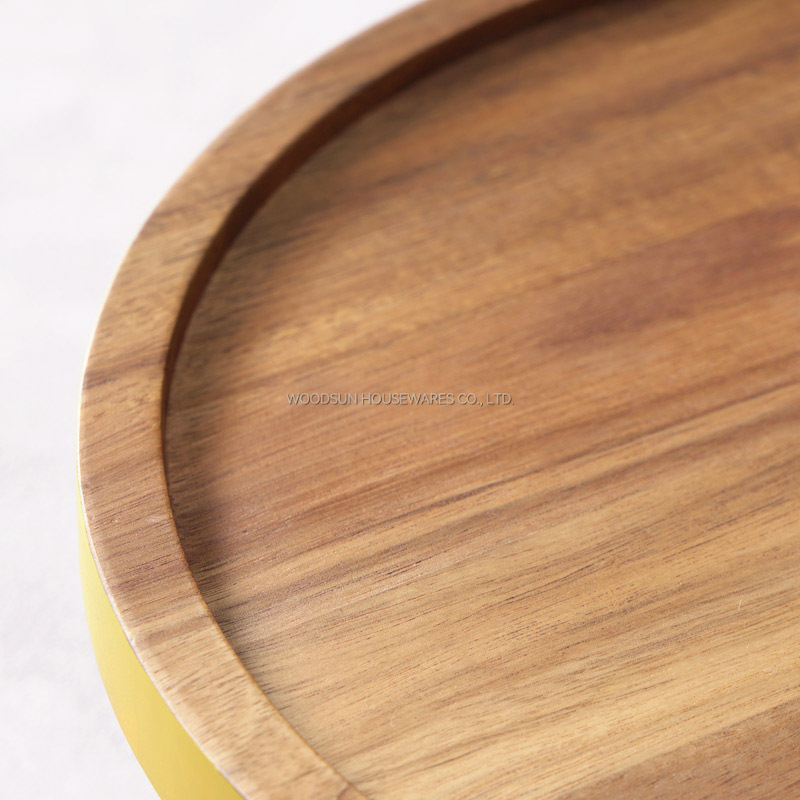 Woodsun Custom Wedding Wood Cake Plate Stand Manufacturer Snack Plate