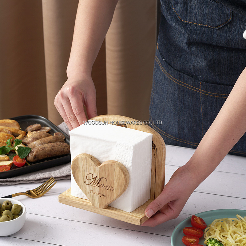 Woodsun Mothers Day Gift Wooden Napkin Holder Luxury Tissue Box