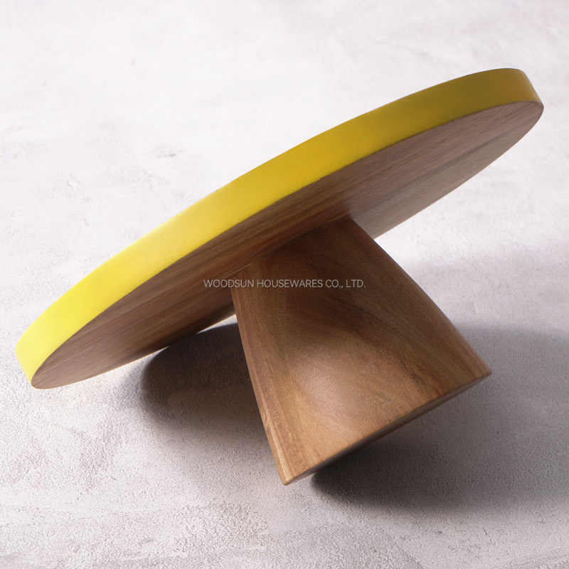 Woodsun Custom Wedding Wood Cake Plate Stand Manufacturer Snack Plate